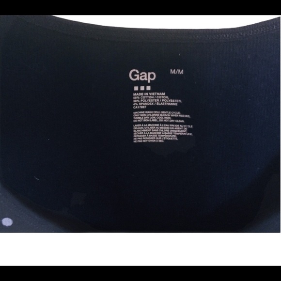 GAP Stretch Polka Dot Print Tank/Top Navy Blue Size Medium - Picture 11 of 12